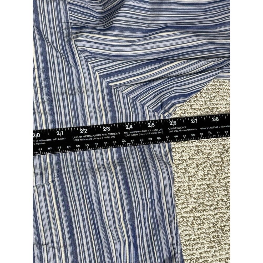 Polo Ralph Lauren Jerome Button Up Shirt Mens L Long Sleeve Blue White Stripe - Picture 6 of 7